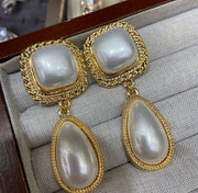 Royal Pearl Drop Earrings